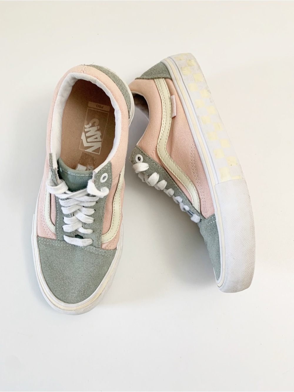 Vans Unisex Old Skool Pink Gray Skate Sneakers ~ 7.5M/9W